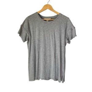 Michael Kors Flutter Sleeve Gray Short-Sleeve T-Shirt, Large